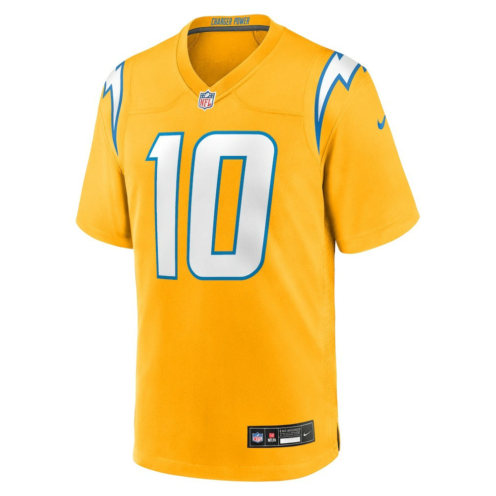 Justin Herbert Los Angeles Chargers Alternate Charger Power Game Player Jersey Gold | Nike for Sale