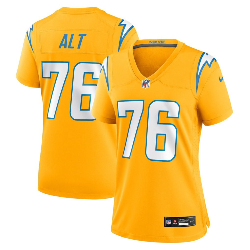 Joe Alt Los Angeles Chargers Women's Alternate Charger Power Game Jersey Gold | Nike for Sale