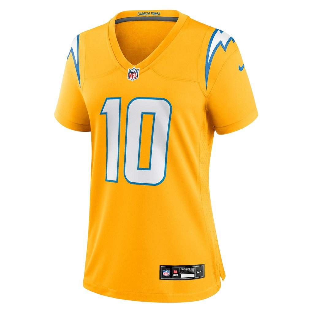 Justin Herbert Los Angeles Chargers Women's Alternate Charger Power Game Jersey Gold | Nike for Sale