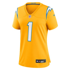 Quentin Johnston Los Angeles Chargers Women's Alternate Charger Power Game Jersey Gold | Nike for Sale