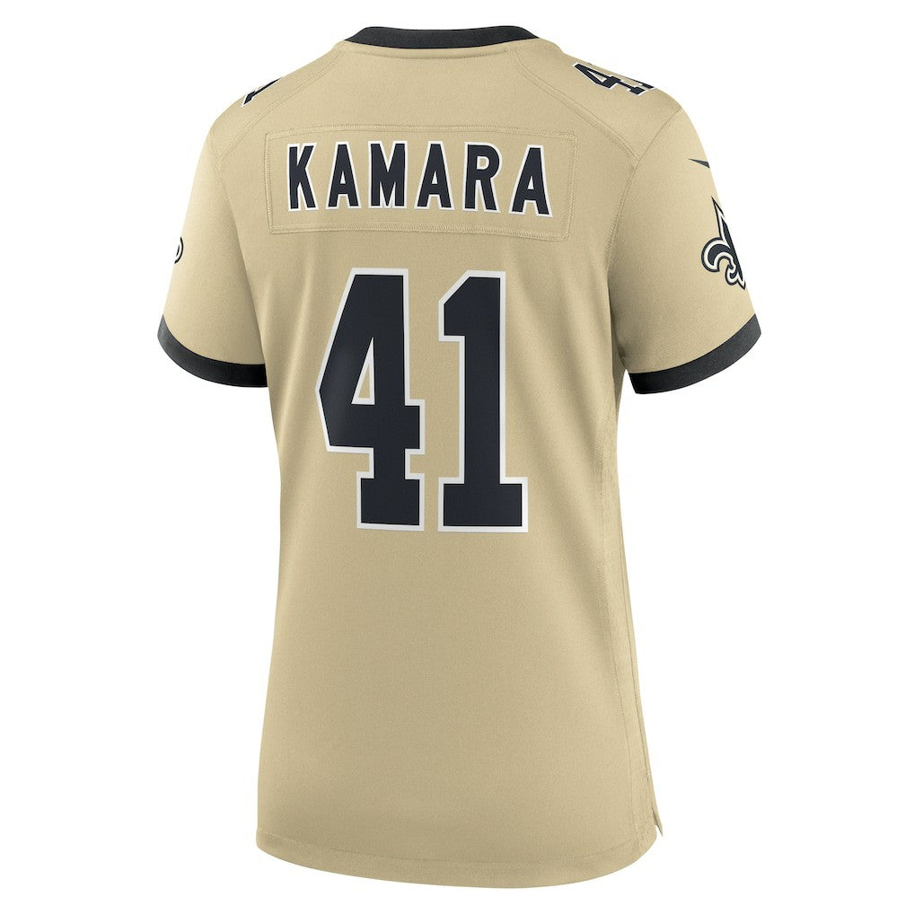 Alvin Kamara New Orleans Saints Women's Gameday Golds Alternate Game Player Jersey Gold | Nike for Sale