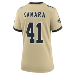 Alvin Kamara New Orleans Saints Women's Gameday Golds Alternate Game Player Jersey Gold | Nike for Sale