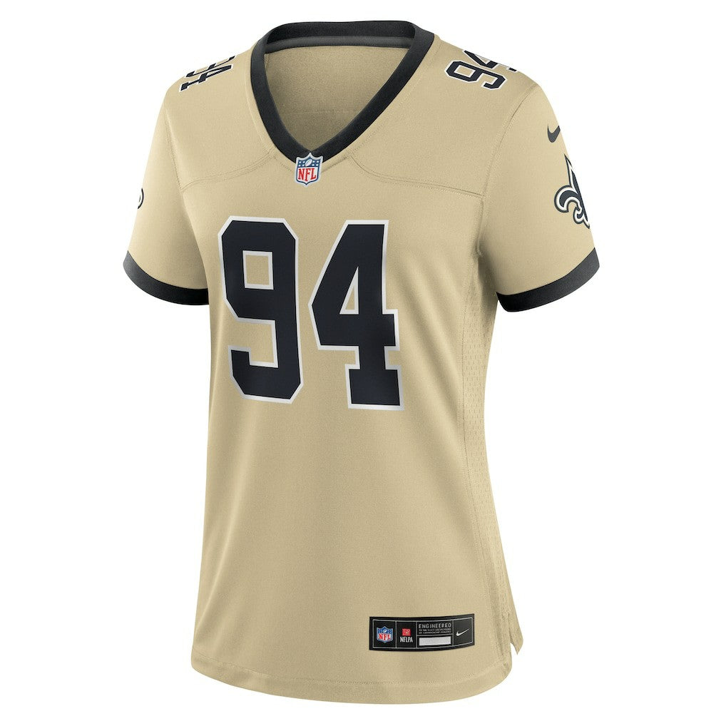 Cameron Jordan New Orleans Saints Women's Gameday Golds Alternate Game Player Jersey Gold | Nike for Sale