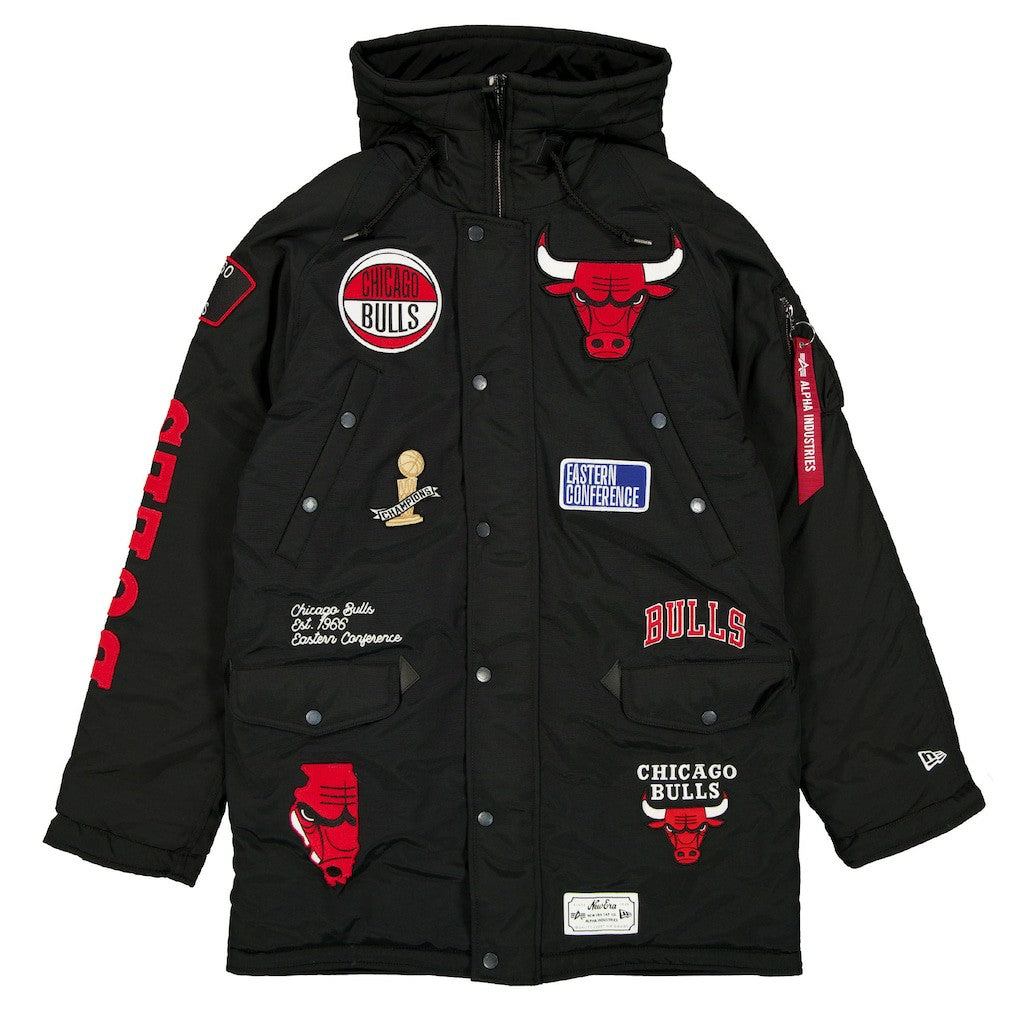 Chicago Bulls x Alpha Industries Altitude Mod Full-Snap Parka Black - NBA