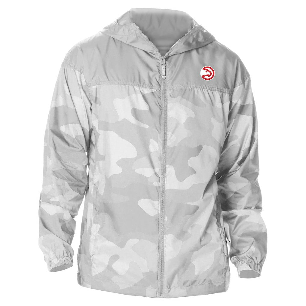 Atlanta Hawks Camo Flash Challenger Windbreaker Full-Zip Jacket Gray - NBA