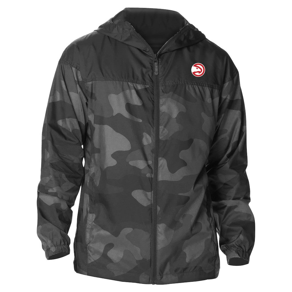 Atlanta Hawks Camo Flash Challenger Windbreaker Full-Zip Jacket Black - NBA