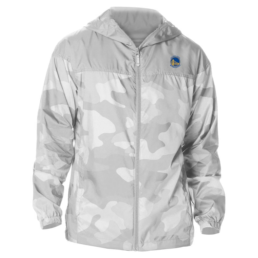 Golden State Warriors Camo Flash Challenger Windbreaker Full-Zip Jacket Gray - NBA