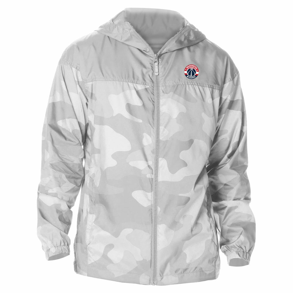 Washington Wizards Camo Flash Challenger Windbreaker Full-Zip Jacket Gray - NBA