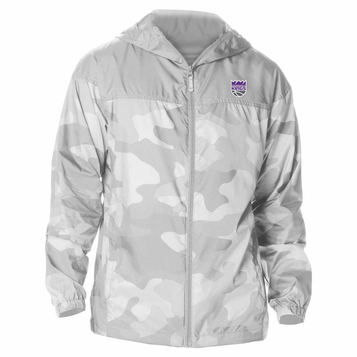 Sacramento Kings Camo Flash Challenger Windbreaker Full-Zip Jacket Gray - NBA