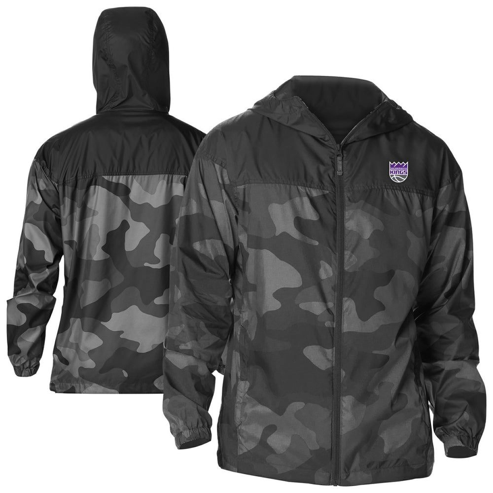 Sacramento Kings Camo Flash Challenger Windbreaker Full-Zip Jacket Black - NBA