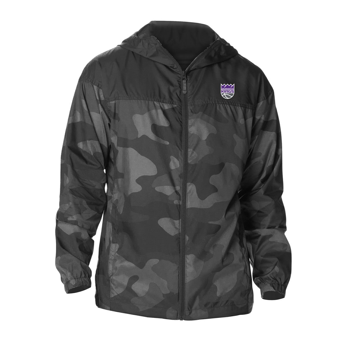 Sacramento Kings Camo Flash Challenger Windbreaker Full-Zip Jacket Black - NBA