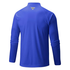 Golden State Warriors Terminal Tackle Raglan Omni-Shade Quarter-Zip Jacket Royal - NBA