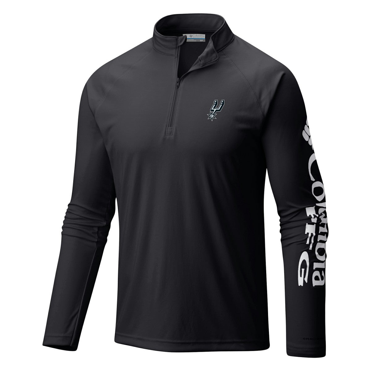 San Antonio Spurs Terminal Tackle Raglan Omni-Shade Quarter-Zip Jacket Black - NBA