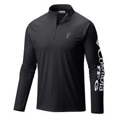 San Antonio Spurs Terminal Tackle Raglan Omni-Shade Quarter-Zip Jacket Black - NBA