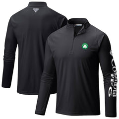 Boston Celtics Terminal Tackle Raglan Omni-Shade Quarter-Zip Jacket Black - NBA