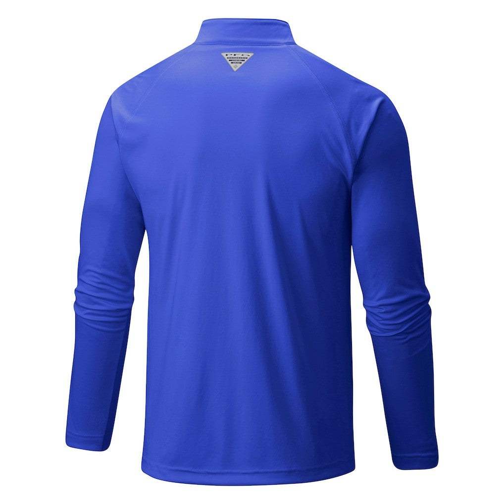 Detroit Pistons Terminal Tackle Raglan Omni-Shade Quarter-Zip Jacket Blue - NBA