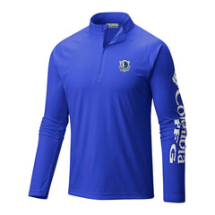 Dallas Mavericks Terminal Tackle Raglan Omni-Shade Quarter-Zip Jacket Blue - NBA