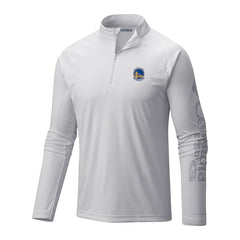 Golden State Warriors Terminal Tackle Raglan Omni-Shade Quarter-Zip Jacket White - NBA