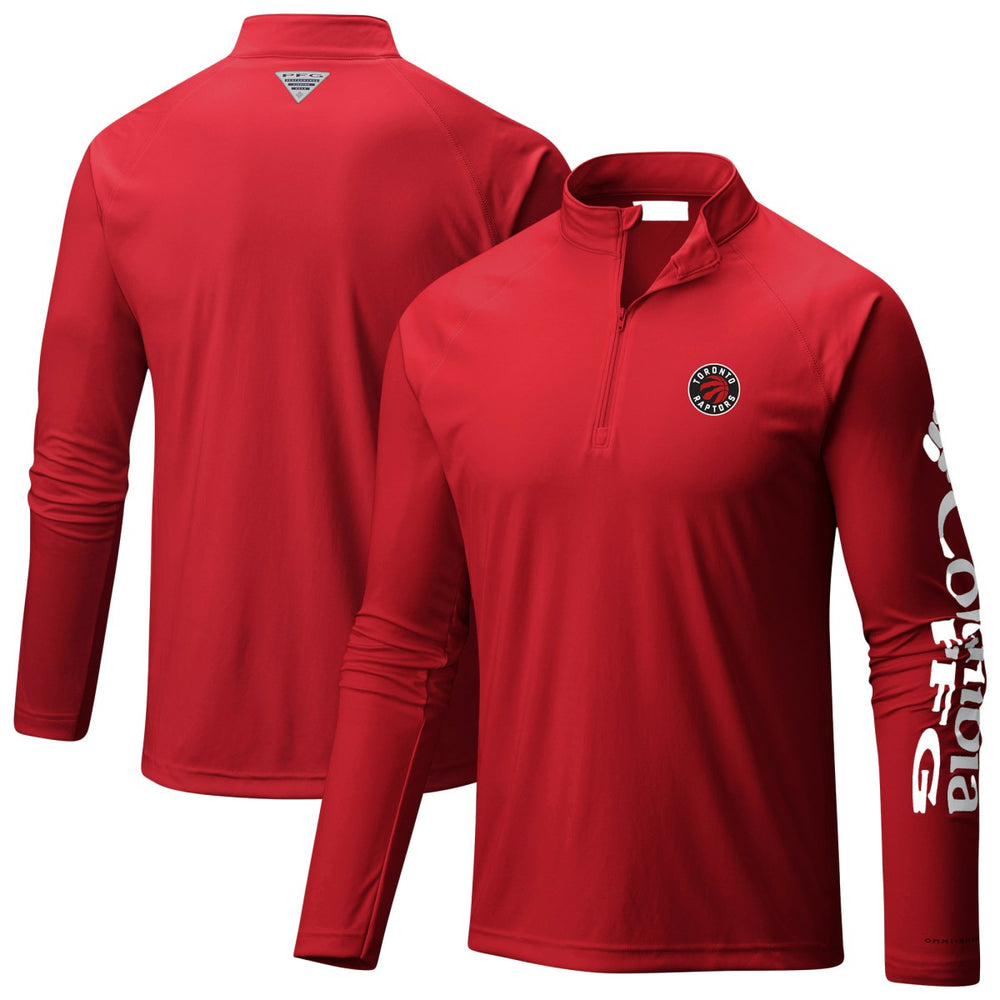 Toronto Raptors Terminal Tackle Raglan Omni-Shade Quarter-Zip Jacket Red - NBA