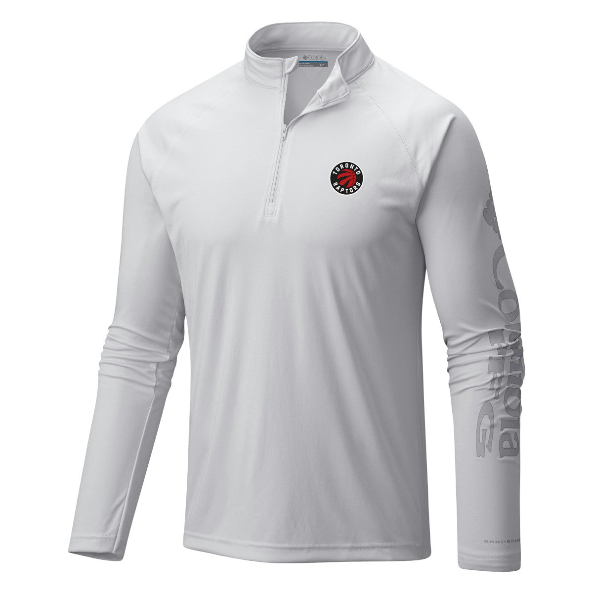 Toronto Raptors Terminal Tackle Raglan Omni-Shade Quarter-Zip Jacket White - NBA