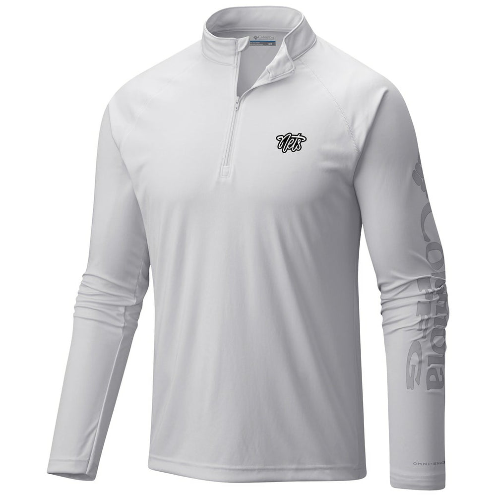Brooklyn Nets Terminal Tackle Raglan Omni-Shade Quarter-Zip Jacket White - NBA