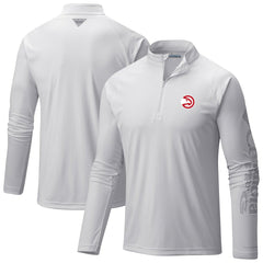 Atlanta Hawks Terminal Tackle Raglan Omni-Shade Quarter-Zip Jacket White - NBA