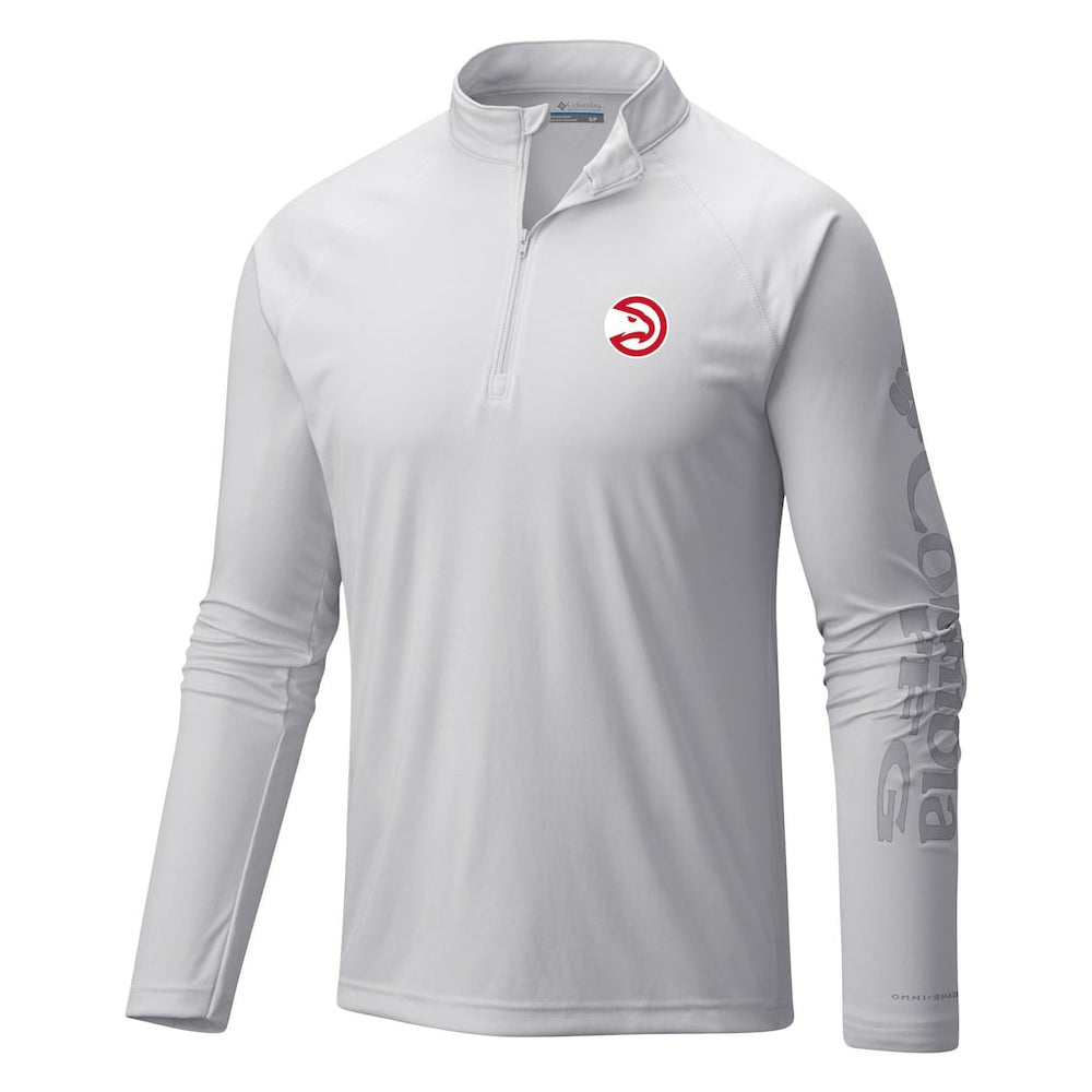 Atlanta Hawks Terminal Tackle Raglan Omni-Shade Quarter-Zip Jacket White - NBA