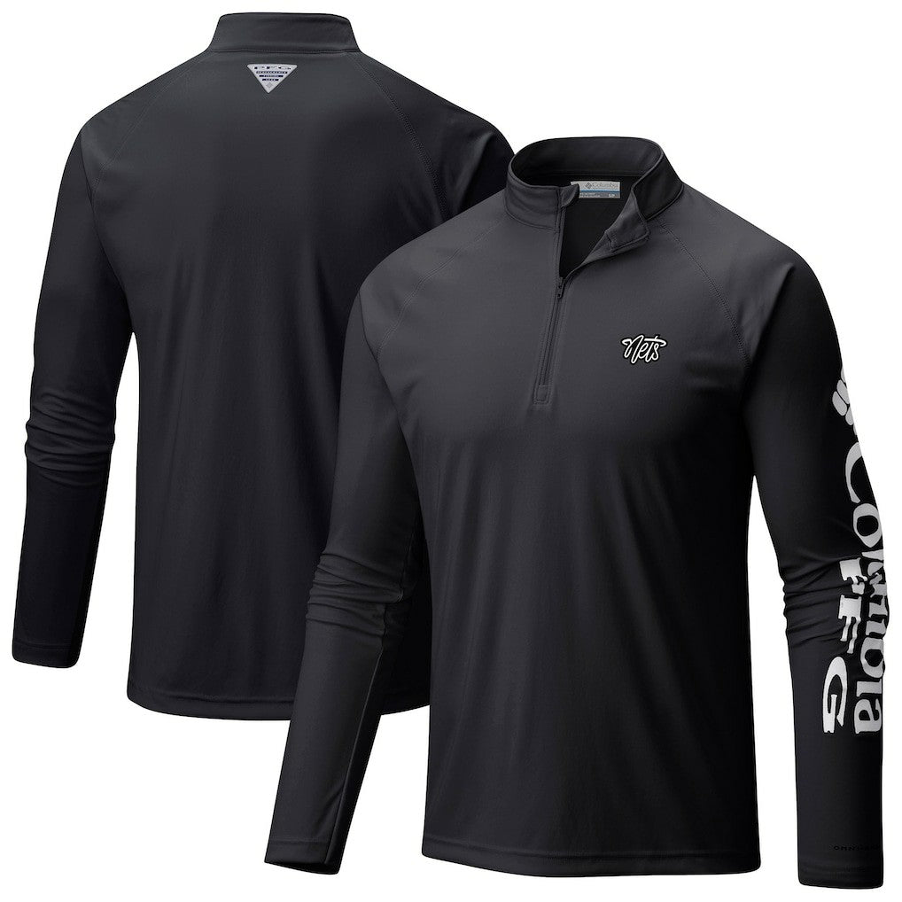 Brooklyn Nets Terminal Tackle Raglan Omni-Shade Quarter-Zip Jacket Black - NBA