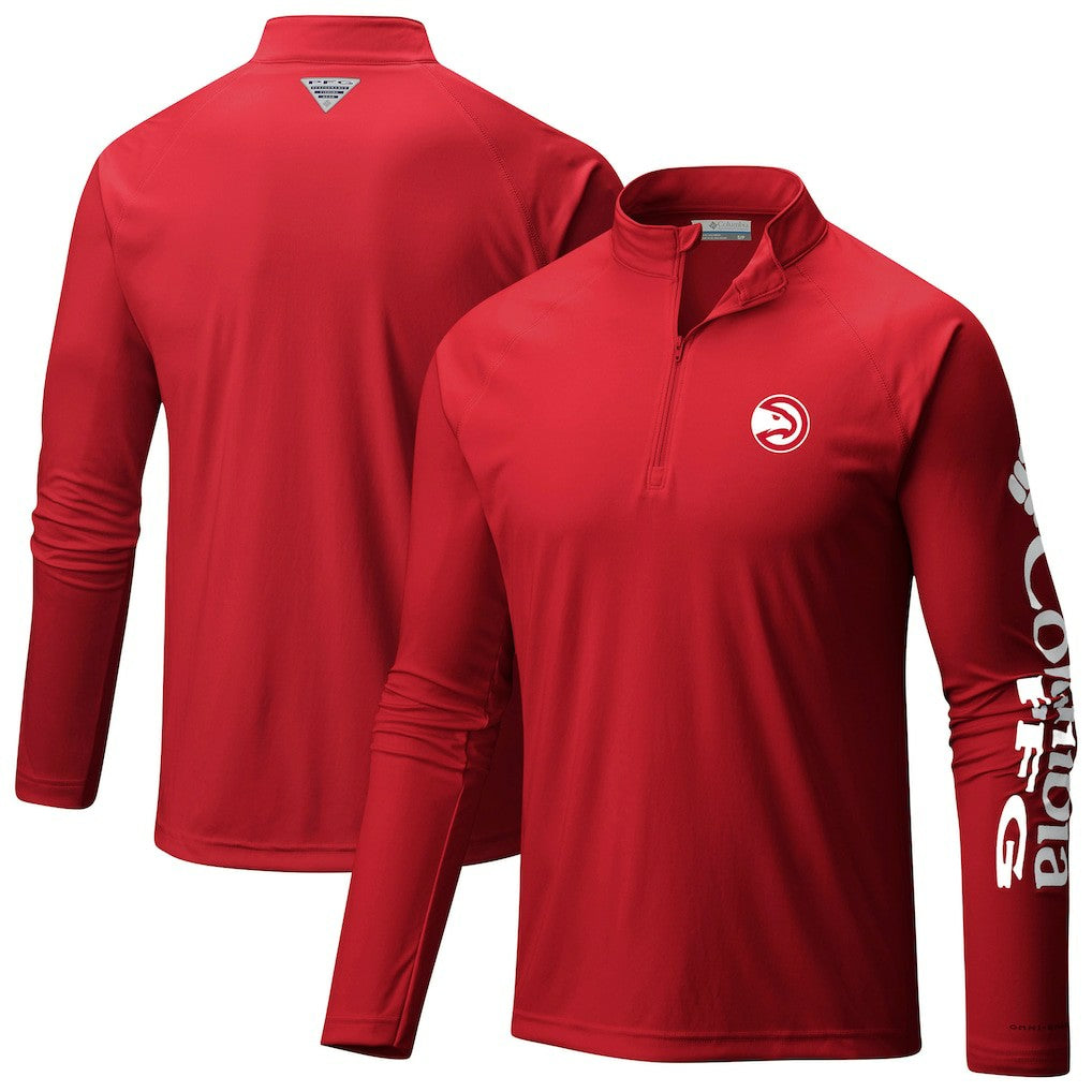 Atlanta Hawks Terminal Tackle Raglan Omni-Shade Quarter-Zip Jacket Red - NBA