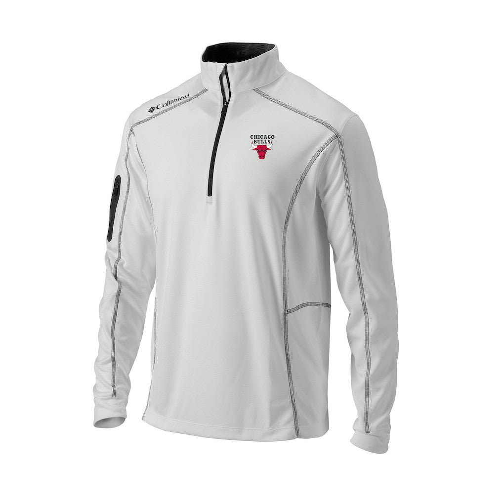 Chicago Bulls Omni-Wick Shotgun Quarter-Zip Pullover White - NBA