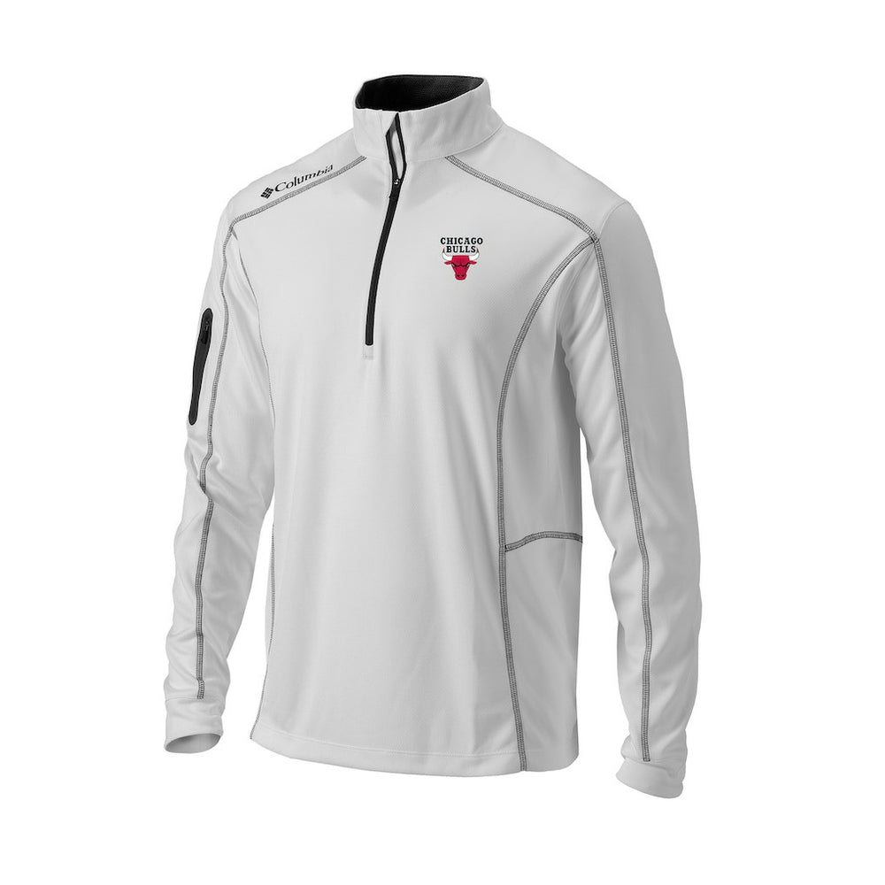 Chicago Bulls Omni-Wick Shotgun Quarter-Zip Pullover White - NBA