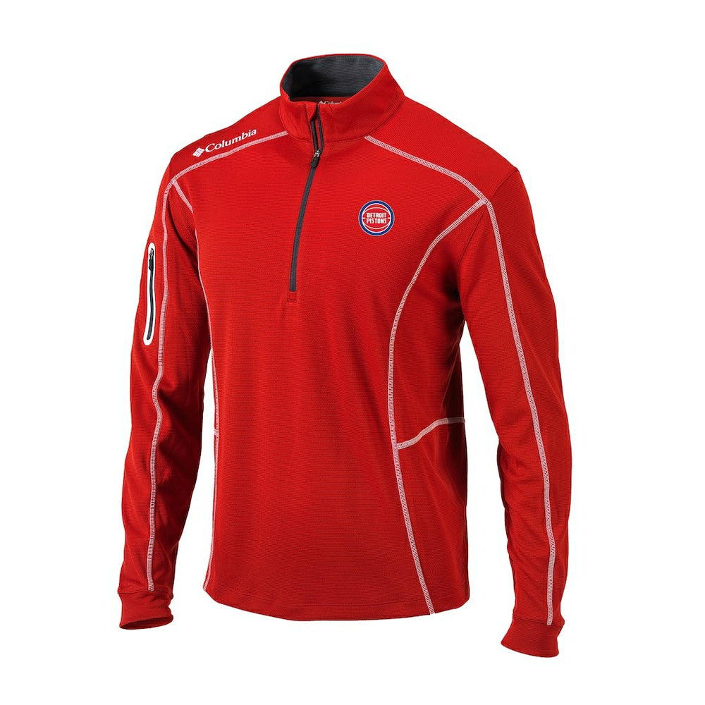 Detroit Pistons Omni-Wick Shotgun Quarter-Zip Pullover Red - NBA