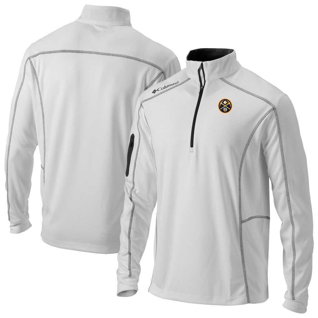 Denver Nuggets Omni-Wick Shotgun Quarter-Zip Pullover White - NBA