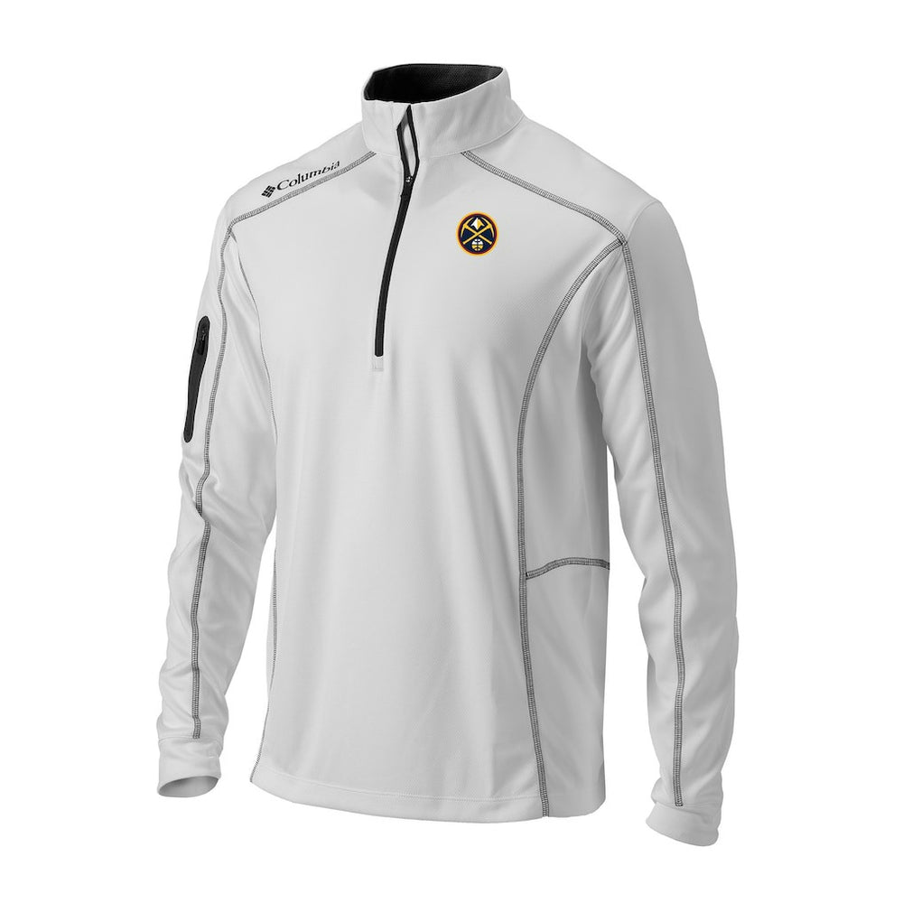 Denver Nuggets Omni-Wick Shotgun Quarter-Zip Pullover White - NBA