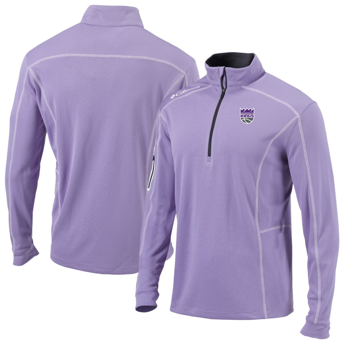 Sacramento Kings Omni-Wick Shotgun Quarter-Zip Pullover Lavender - NBA