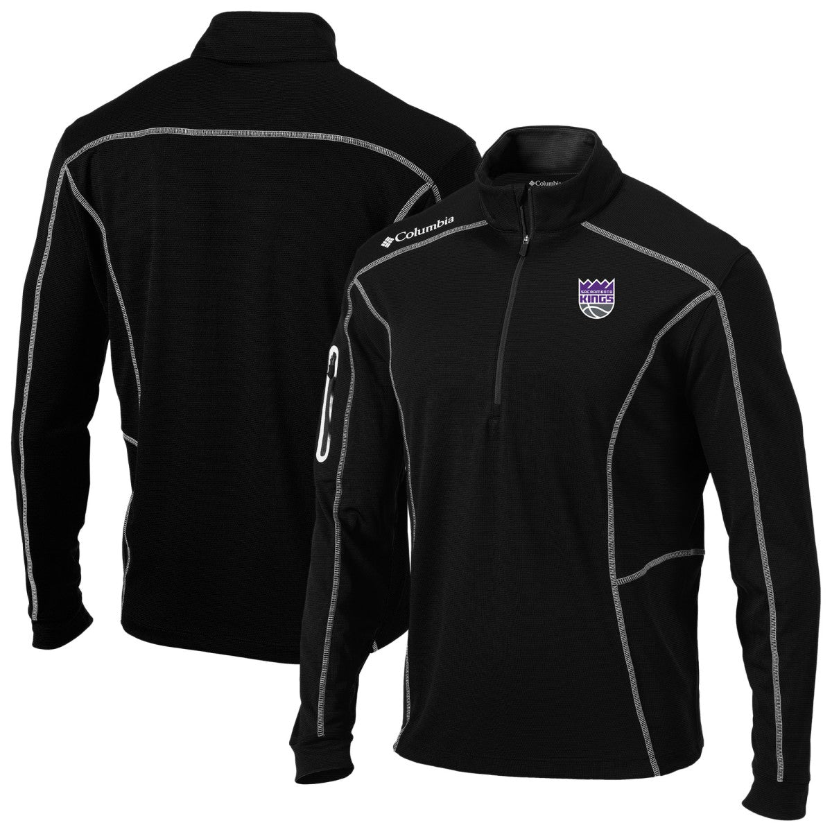 Sacramento Kings Omni-Wick Shotgun Quarter-Zip Pullover Black - NBA