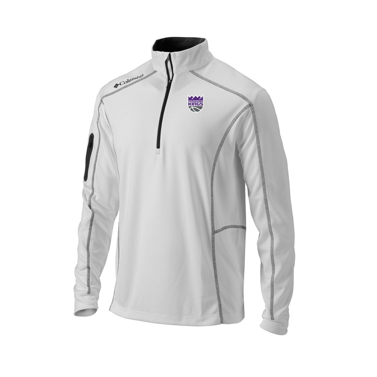 Sacramento Kings Omni-Wick Shotgun Quarter-Zip Pullover White - NBA