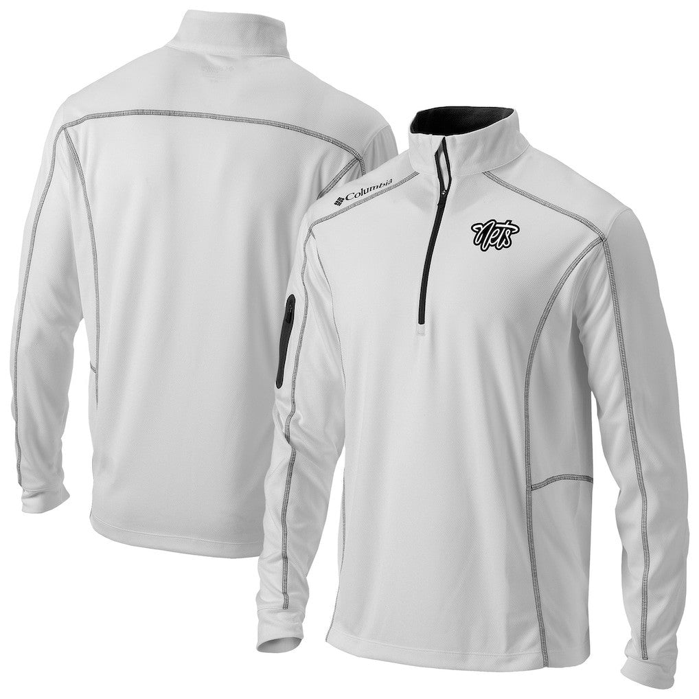Brooklyn Nets Omni-Wick Shotgun Quarter-Zip Pullover White - NBA