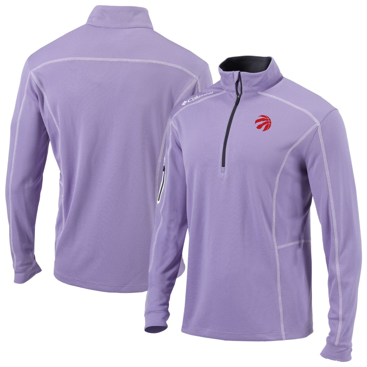 Toronto Raptors Omni-Wick Shotgun Quarter-Zip Pullover Lavender - NBA