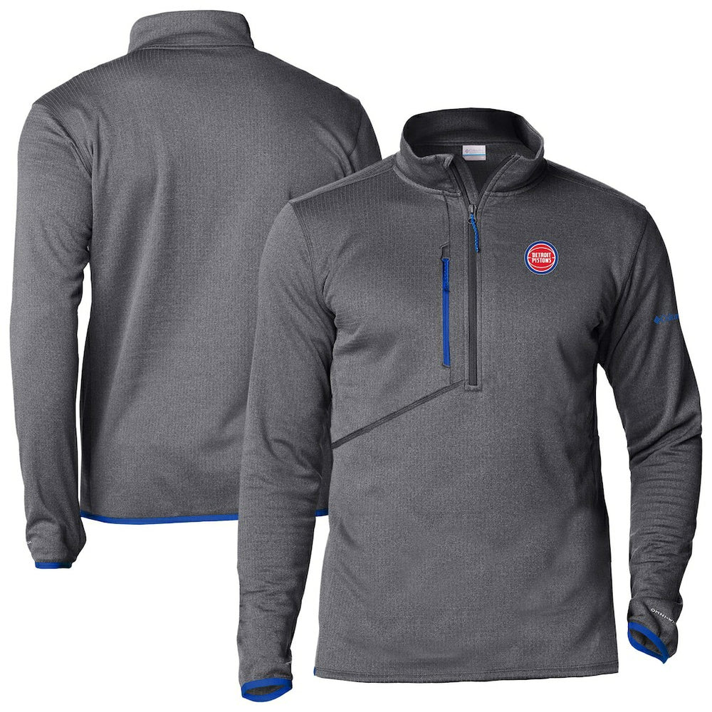 Detroit Pistons Park View Half-Zip Top Gray - NBA