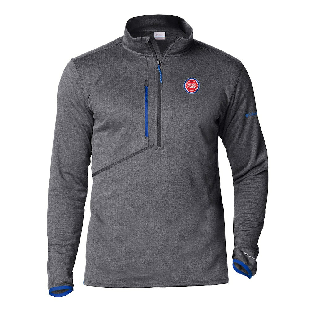 Detroit Pistons Park View Half-Zip Top Gray - NBA