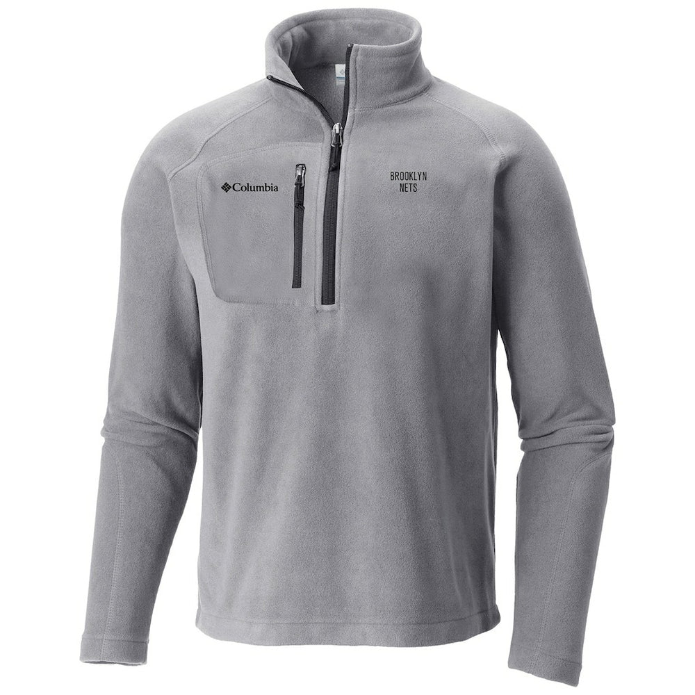 Brooklyn Nets Fast Trek III Half-Zip Fleece Pullover Gray - NBA