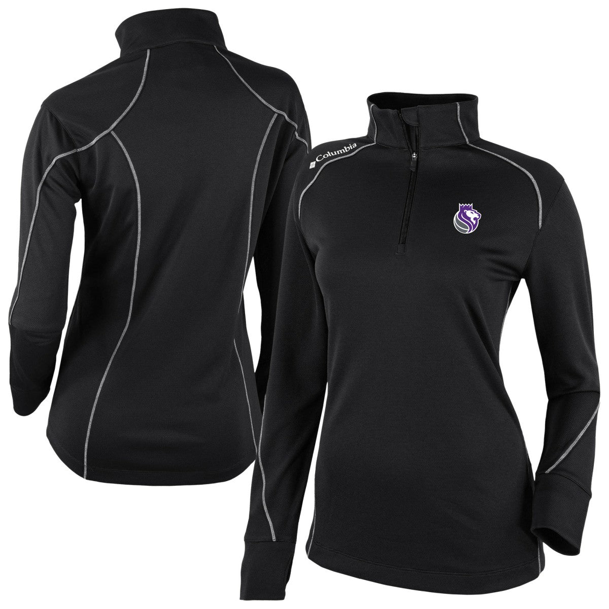 Sacramento Kings Women's Omni-Wick Shotgun 2.0 Quarter-Zip Pullover Top Black - NBA