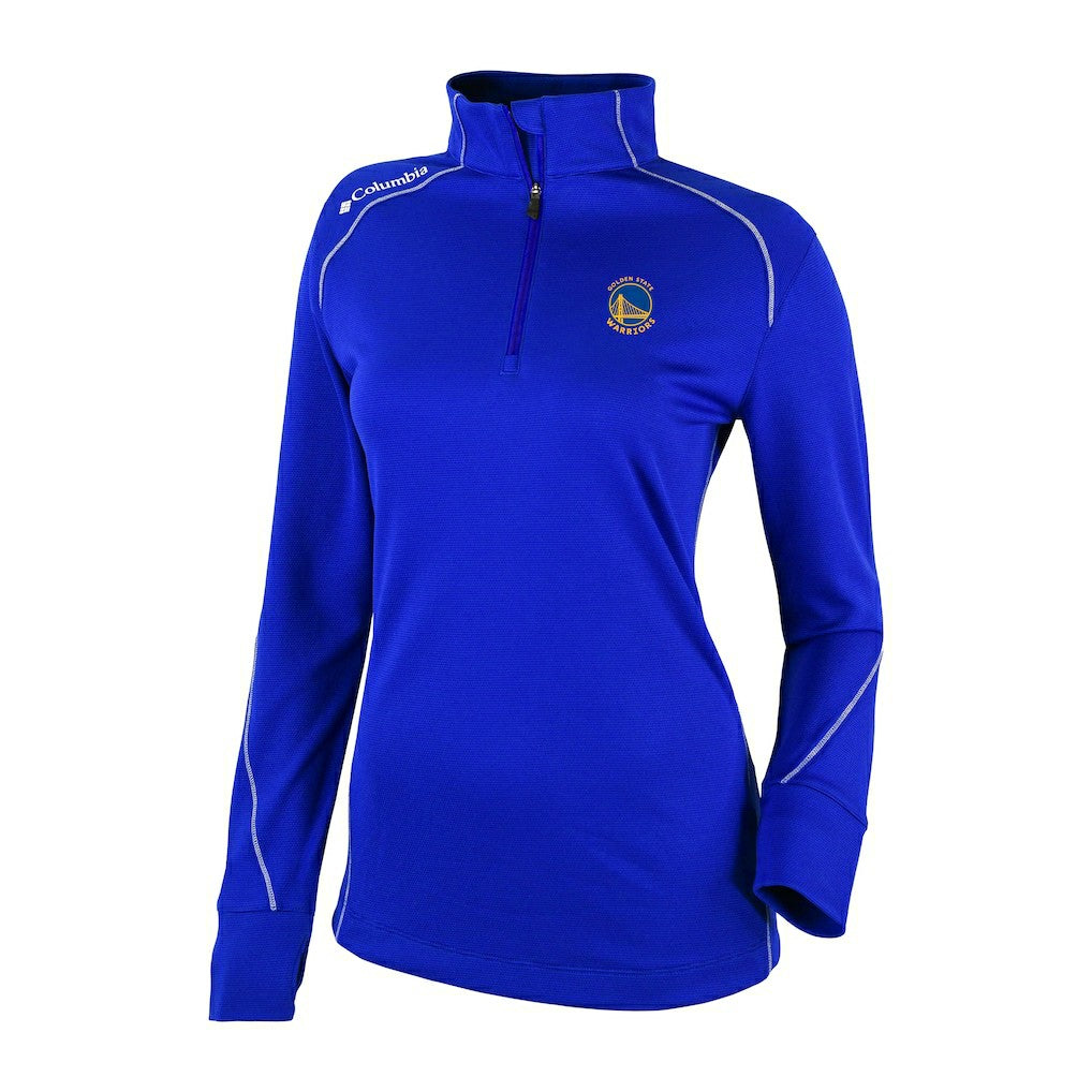 Golden State Warriors Women's Omni-Wick Shotgun 2.0 Quarter-Zip Pullover Top Royal - NBA