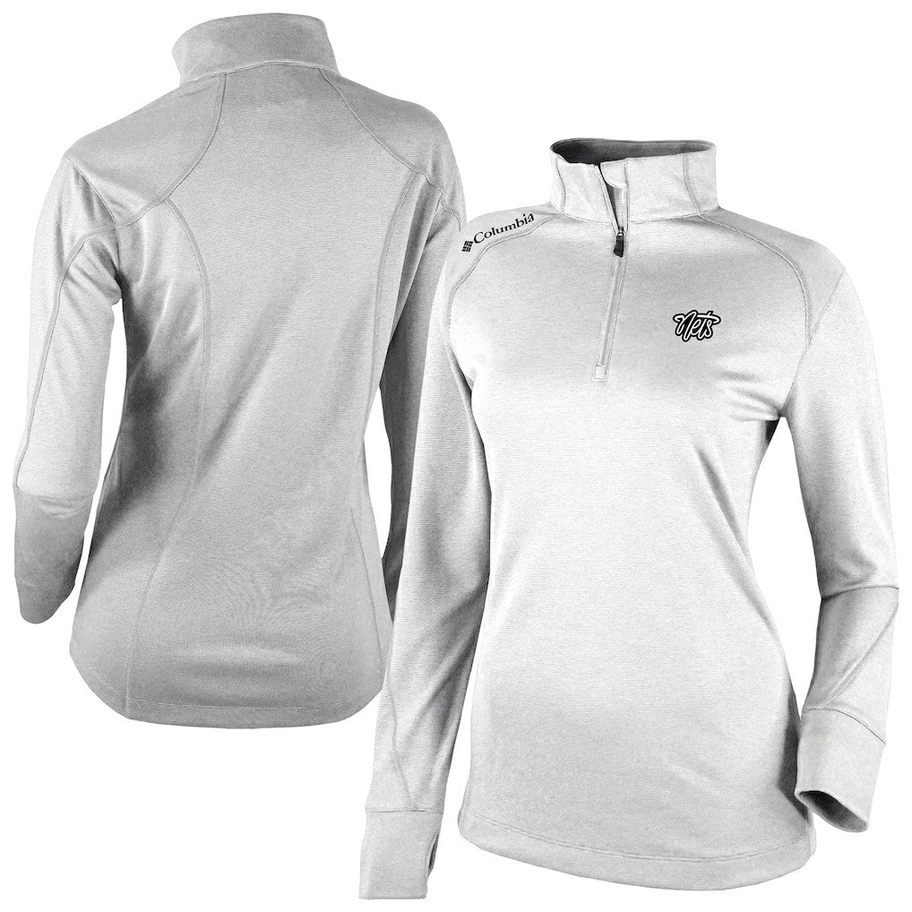 Brooklyn Nets Women's Omni-Wick Shotgun 2.0 Quarter-Zip Pullover Top White - NBA
