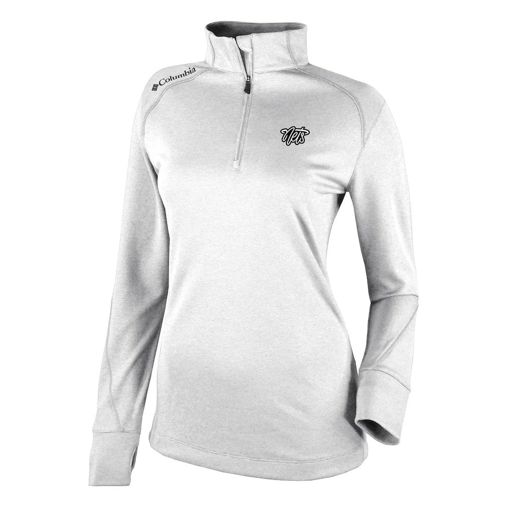 Brooklyn Nets Women's Omni-Wick Shotgun 2.0 Quarter-Zip Pullover Top White - NBA