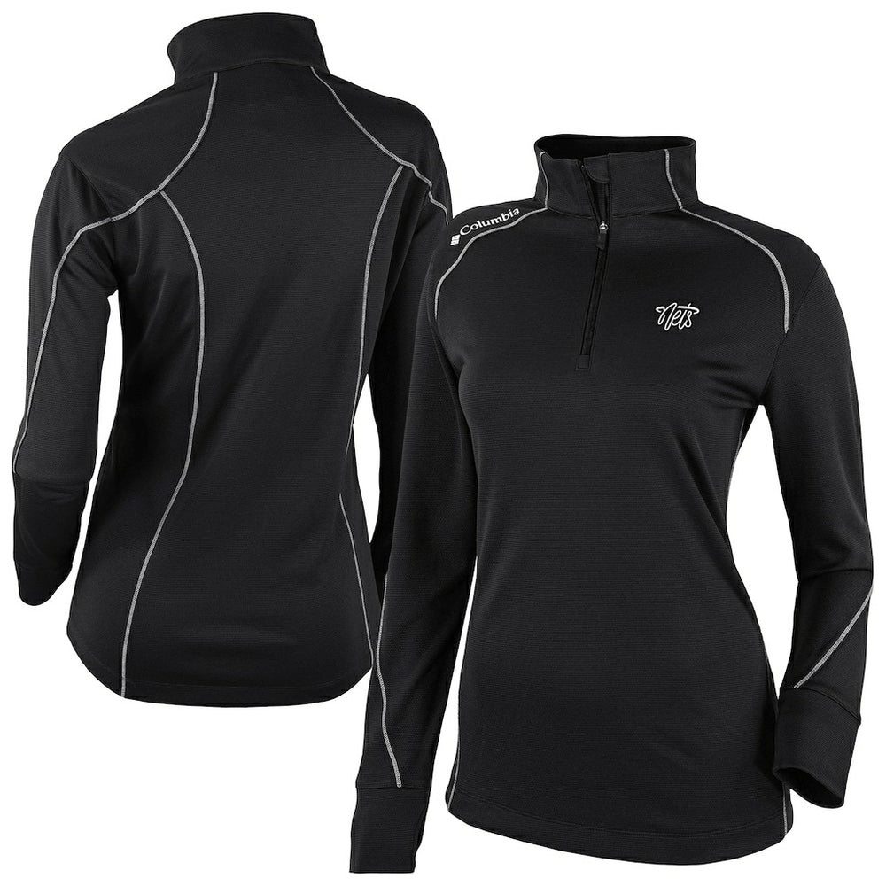 Brooklyn Nets Women's Omni-Wick Shotgun 2.0 Quarter-Zip Pullover Top Black - NBA