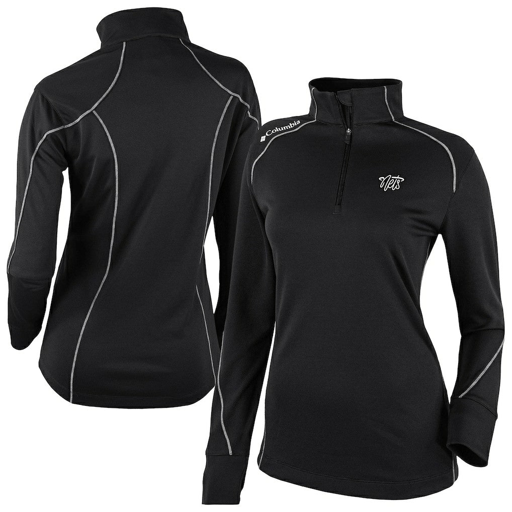 Brooklyn Nets Women's Omni-Wick Shotgun 2.0 Quarter-Zip Pullover Top Black - NBA