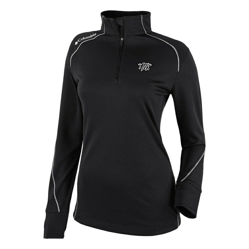 Brooklyn Nets Women's Omni-Wick Shotgun 2.0 Quarter-Zip Pullover Top Black - NBA