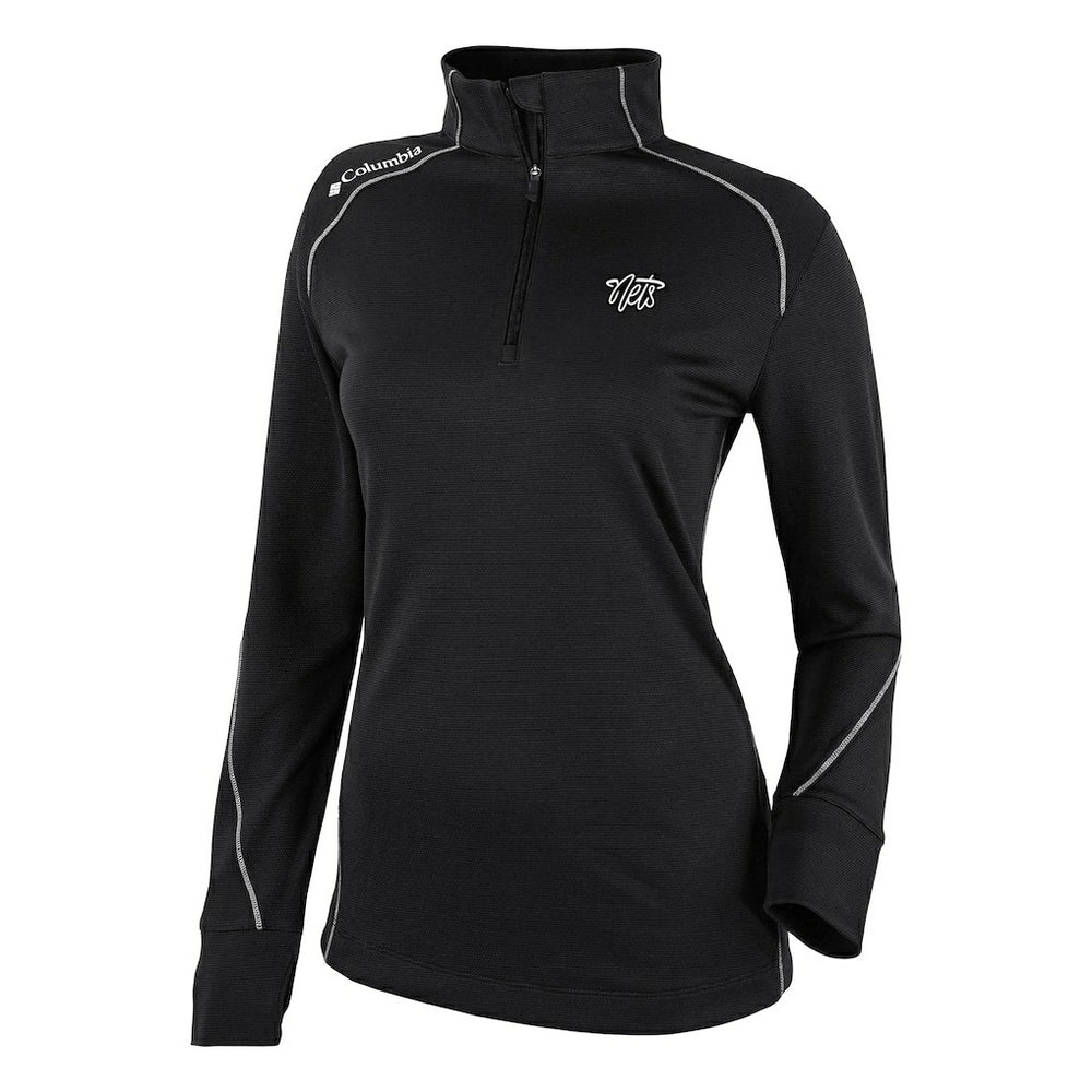 Brooklyn Nets Women's Omni-Wick Shotgun 2.0 Quarter-Zip Pullover Top Black - NBA